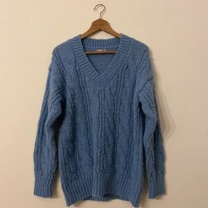 Old Navy Blue Cable Knit Sweater